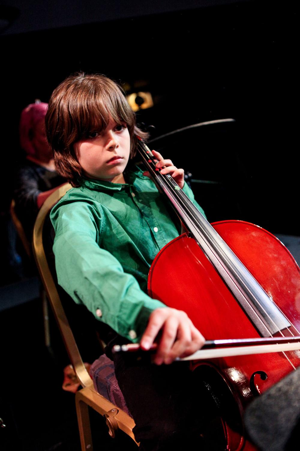 Young cellist