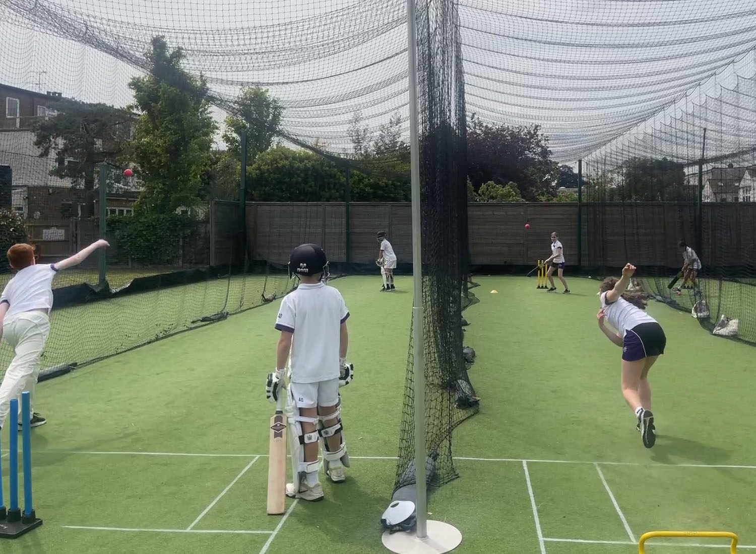 Girls and boys in the nets