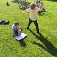 9s outdoor science lesson