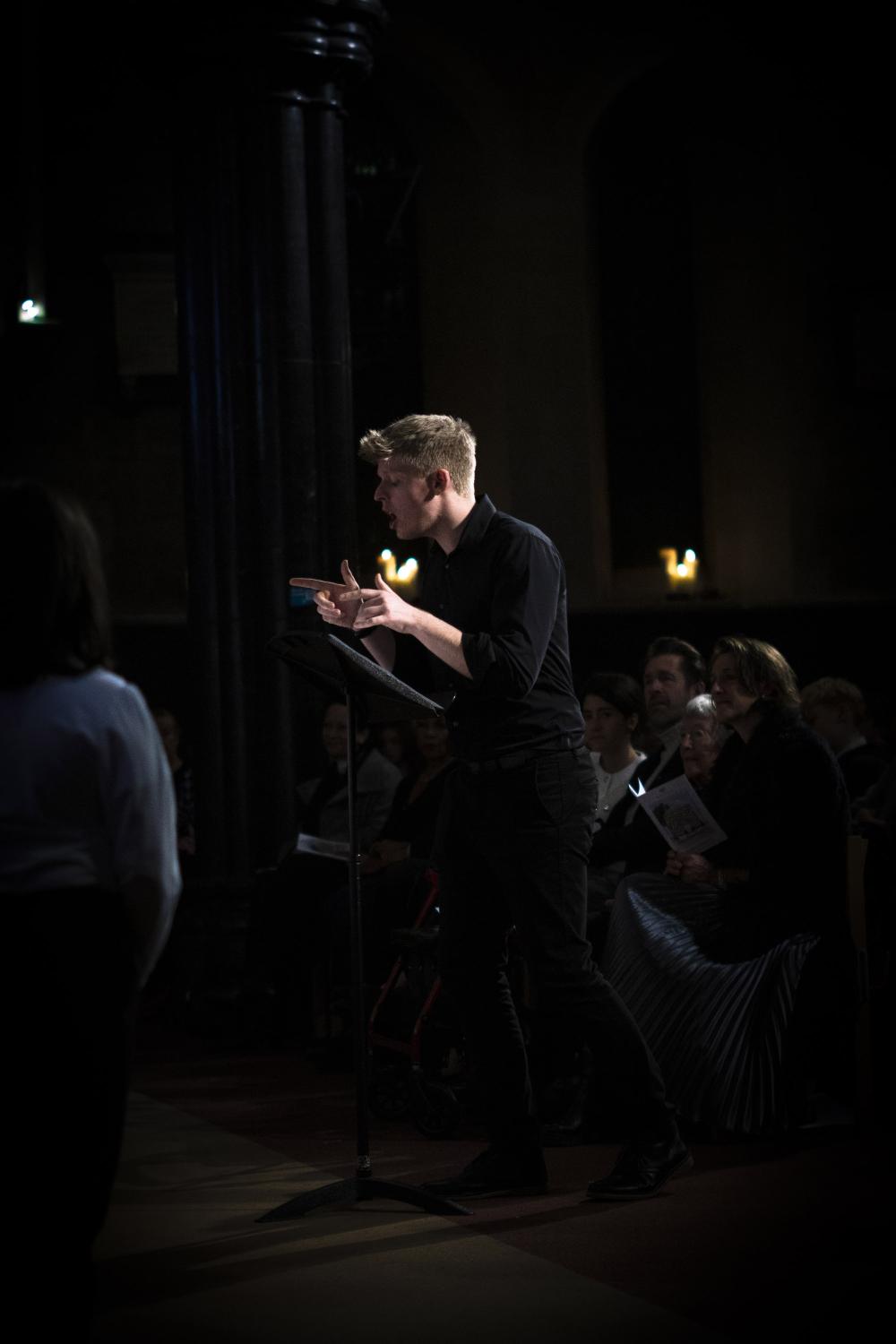 Mr Maybury concentrates on conducting