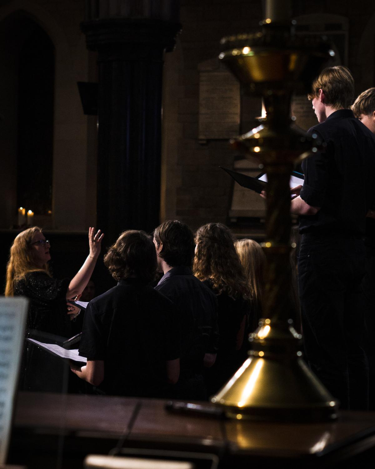 Ms Sampson directs the Chamber Choir