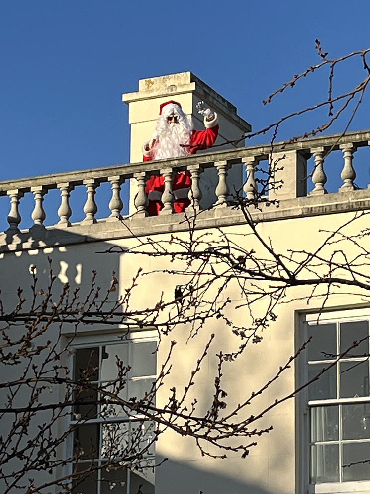 Santa on the roof