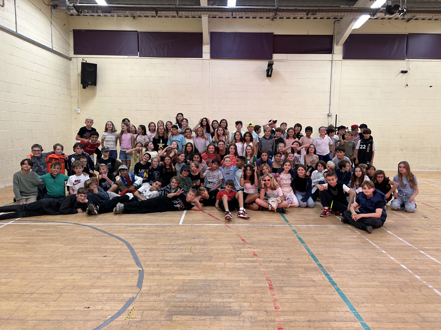 group shot at silent disco