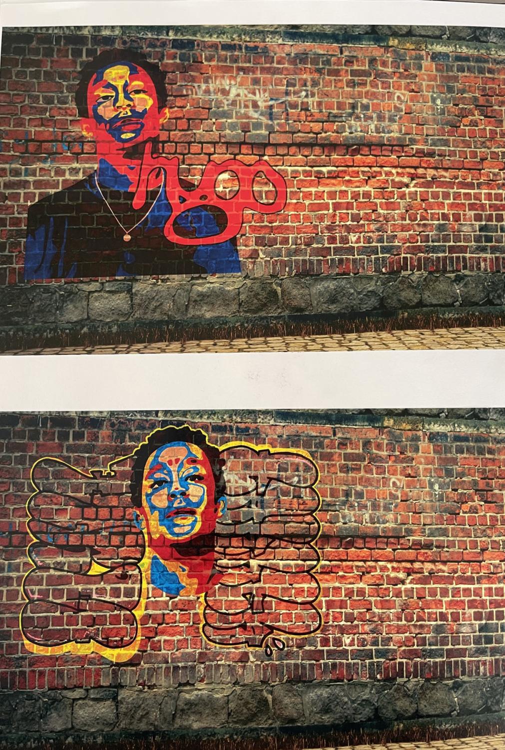 Loyle Carner as graffiti