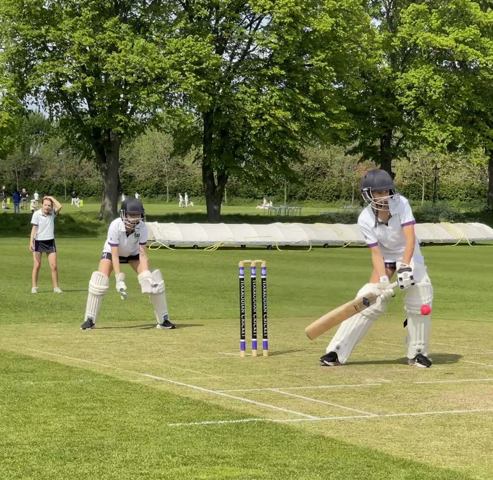 Girl batting