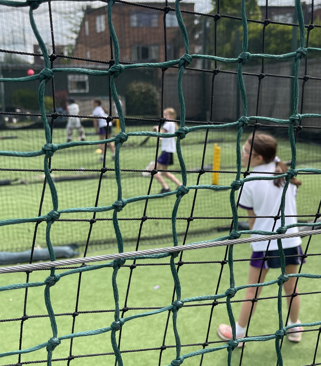 Batters in nets