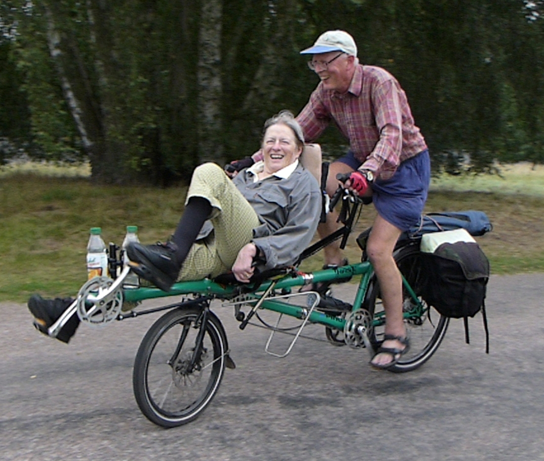 Angela and Peter on their tandem