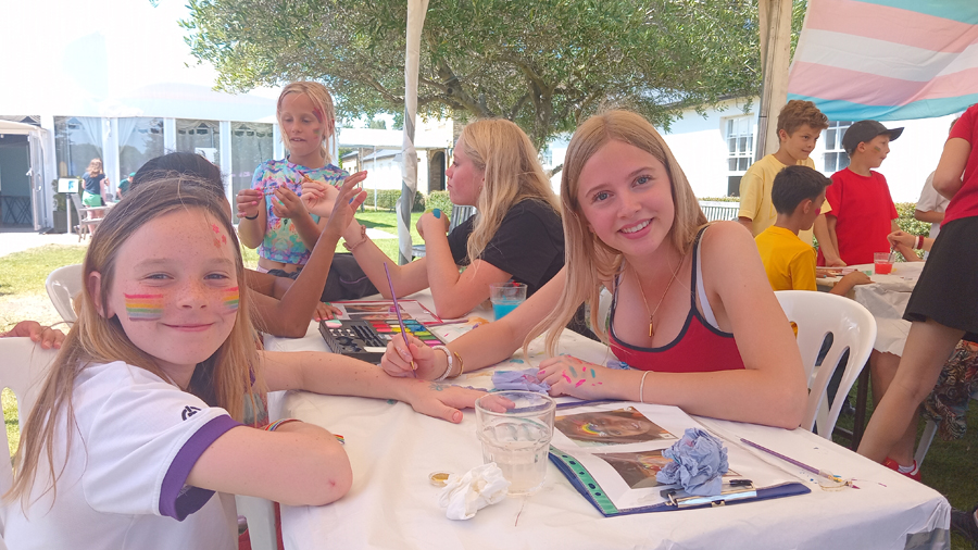 Painting faces