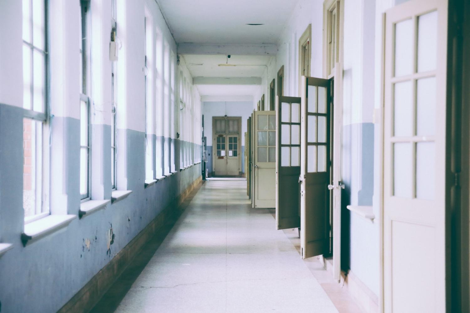 American High School corridor