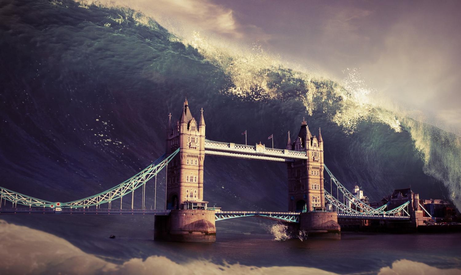 Tower bridge wave