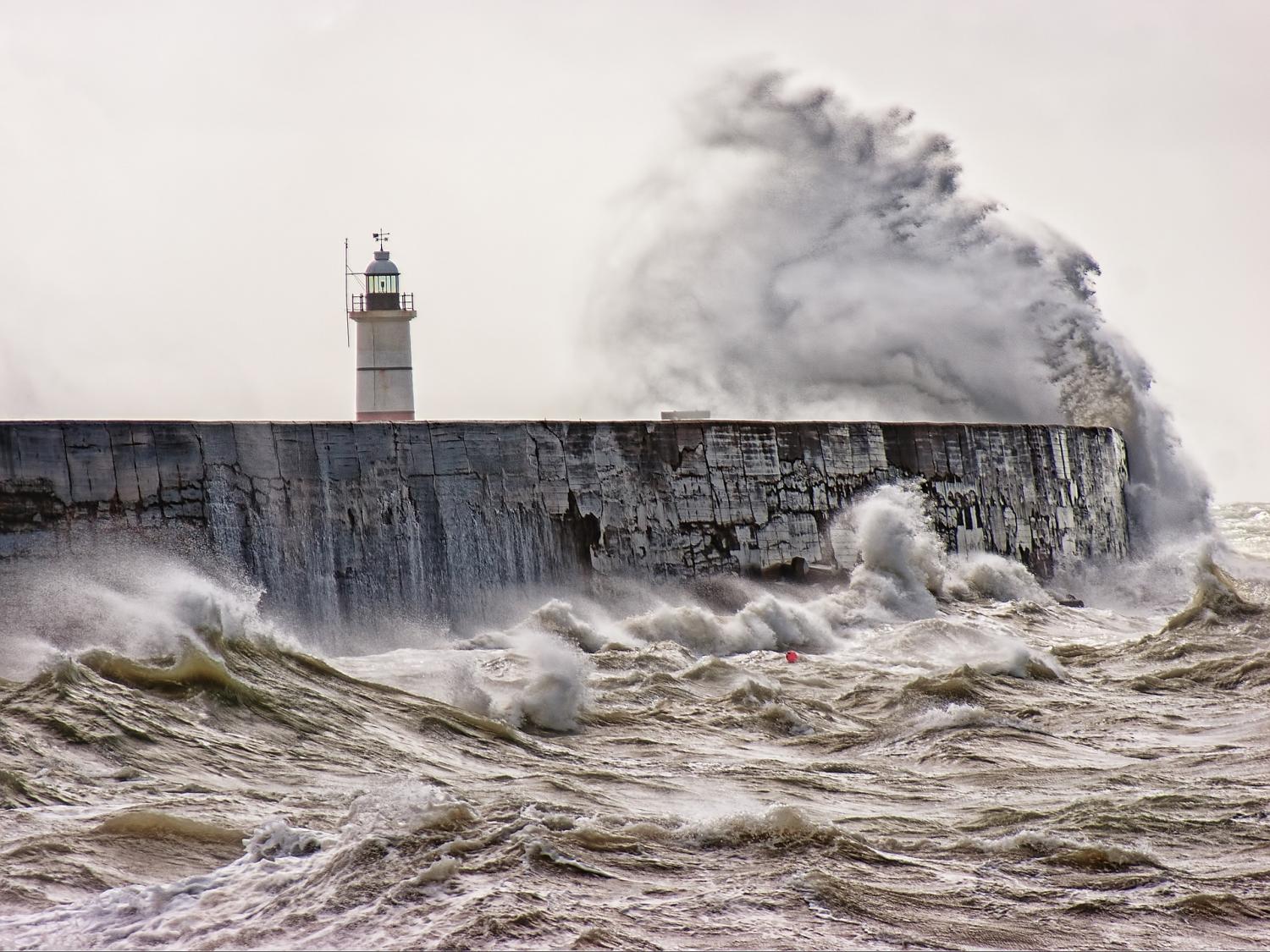 Waves crashing