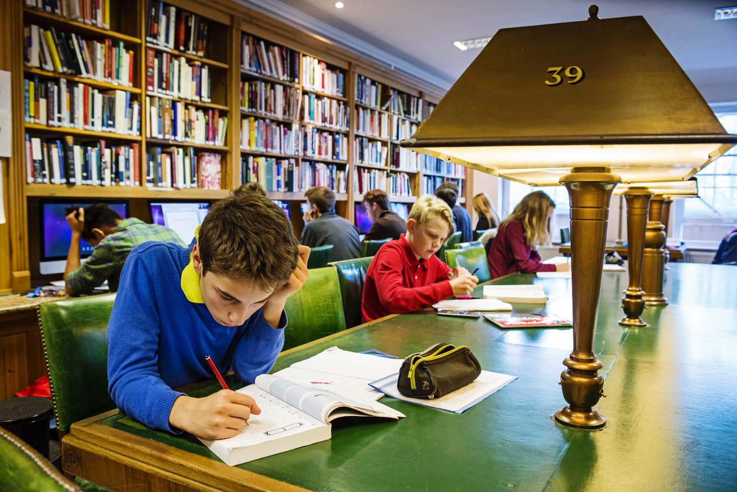 Homewrork in Senior Harrodian library