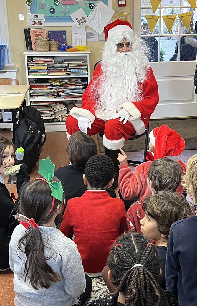 santa in the classrooms