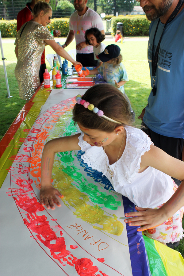 painting a rainbow