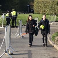 Upper Prep pupils arrive at school 