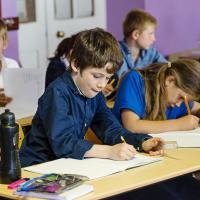 Harrodian purple prep classroom