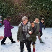 Pre-Prep snowball fighting