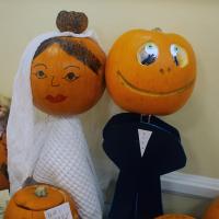 Bride and groom pumpkin