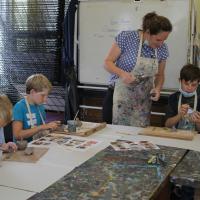 Clay modelling with Ms Caldecott