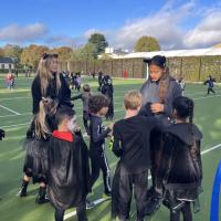 Halloween cats visit Pre-Prep