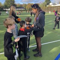 Halloween cats visit Pre-Prep