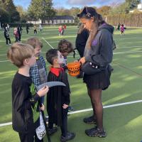 Halloween cats visit Pre-Prep