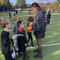 Halloween cats visit Pre-Prep