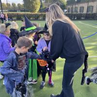 Halloween cats visit Pre-Prep