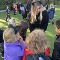 Halloween cats visit Pre-Prep