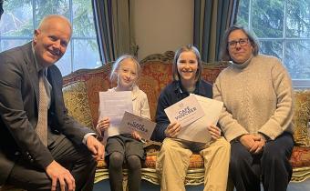 Mr Hooke with shortlisted Prep writers