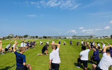 Squad training at Tranmere