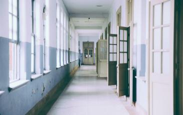American High School corridor