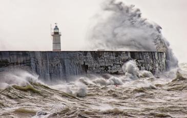 Waves crashing