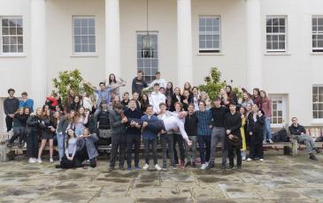 Upper Sixth Leavers with Mr Behan