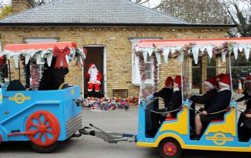 Santa on the train
