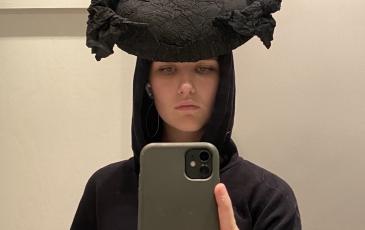 Mia's hat Selfie
